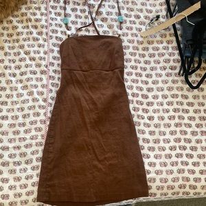 brown mini dress